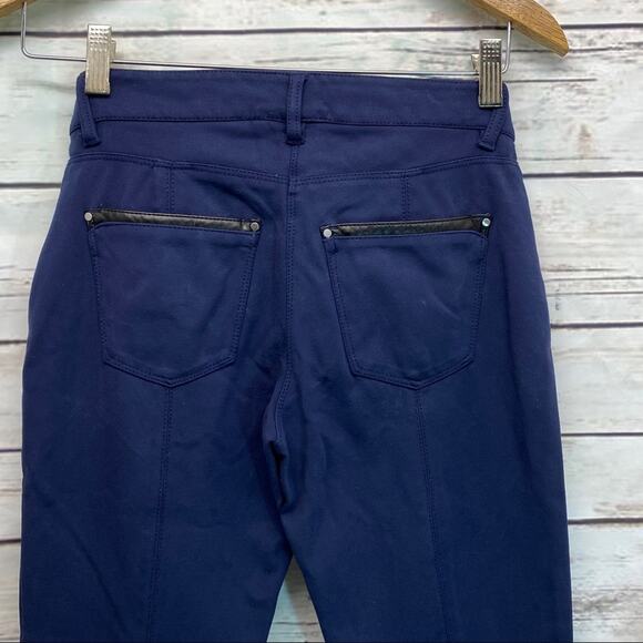 White House Black Market Skinny Pants Ankle Zip Size 0 Zero Regular Stretchy - Picture 7 of 9